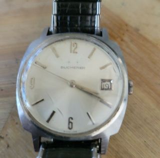 Vintage Bucherer 21j Automatic Watch,  For Repair Date Don 