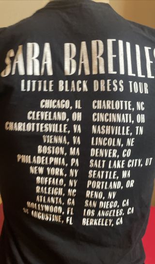 Sara Bareilles Concert T Shirt Men ' s Small Little Black Dress Tour 2014 Summer 2