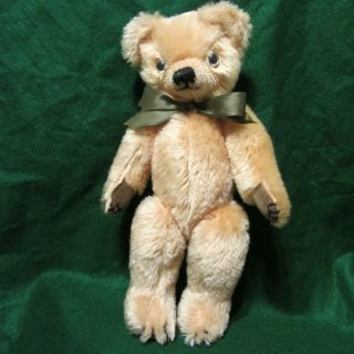 Vintage Merrythought Harrods Jointed Mohair Teddy Bear Made In England