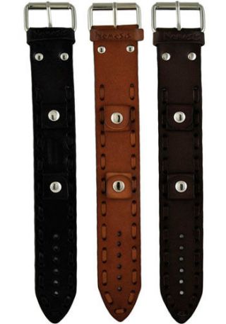 Nemesis Standard Size Wide Weaved Leather Cuff Watch Band Strap 20mm Bracelet