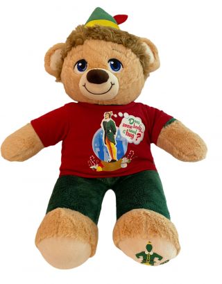 2016 Build A Bear Limited 18 " Talking Buddy The Elf Bear Holiday Christmas Movie
