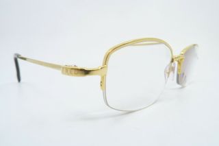 Vintage Gold Plated Fred Eyeglasses Frames Mod Manhattan Sl 238565 France Exc