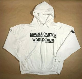 Jay Z Magna Carter World Tour Concert Hoodie White Size 2xl Rap Hip Hop Music