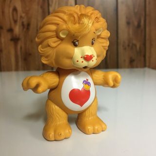 Vintage Brave Heart Lion 3” Poseable Figure Care Bears Cousins 1985 Kenner