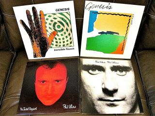 Genesis Phil Collins 4 Lps See Photos,  Titles Ex Vinyl Vg.  Sleeves & Inserts Lqqk