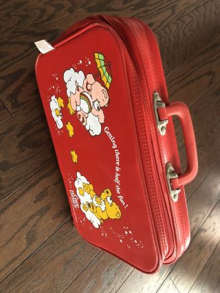 Rare Vintage 1983 Care Bears Red Suitcase 16”x 10” Size Luggage Peter Bags