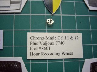 8601 Hour Recording Wheel Chrono - Matic Breitling Heuer Cal.  11,  12,  14,  Val.  7740 2