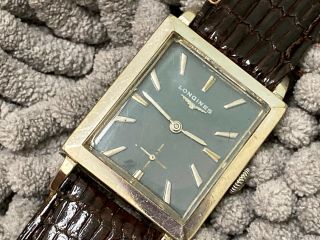 Old Wristwatch Longines Cal 370 17 Jewels 10 K Gold Filled Fancy Lugs