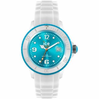 Ice Watch Unisex Turquoise White Rubber Strap Watch Si.  Wt.  U.  S.  11 40mm