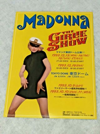 Madonna - The - Girlie - Show_flyer_japan_tour_1993_mini_poster_handbill_tokyo - Dome