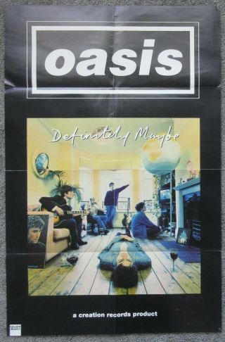 Vintage 36x24 Large Poster Oasis Definitely Maybe Blur Park Life Double Sided