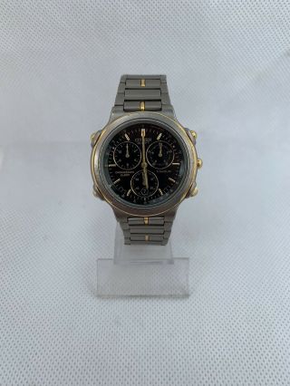 Citizen 3510 - 352181 Titanium Chronograph Alarm Vintage Wrist Watch Japan 100 2
