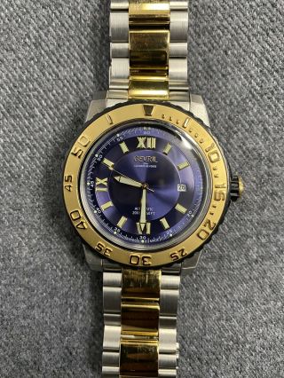 Gv2 Men’s Seacloud Swiss Automatic 2 Tone Bracelet Watch 45mm