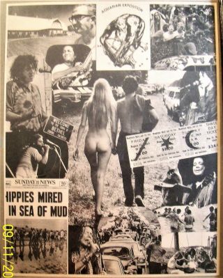 Vintage Woodstock 1969 Concert Photo Poster 11x14 Collage