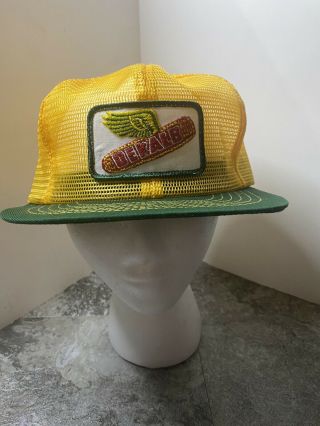 Vintage,  Unworn,  Dekalb Full Mesh K - Brand Patch Hat/cap Gold & Green