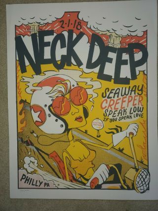 Neck Deep Poster The Electric Factory 2.  1.  18 Artist Signed And Numbered