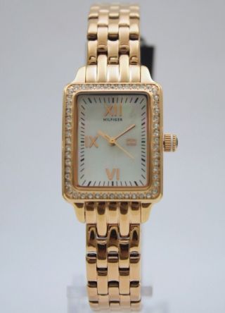 Tommy Hilfiger Women Steel Rose Gold Pearl Dial Watch 22x26mm 1781128 $145