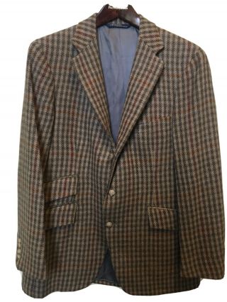 Vintage Polo Ralph Lauren Men’s Wool Tweed English Style Hacking Jacket 41r?