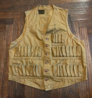 Vintage 30’s Dryback Buckle Back Hunting Vest Old