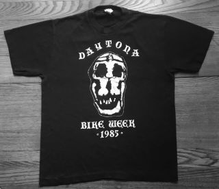 1985 Rare Vintage Unisex Daytona Bike Week T - Shirt W/ Optical Illusion