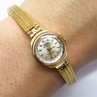 Oris Vintage Swiss Made 17 Jewels Gold Filled Ladies Wristwatch 6 "