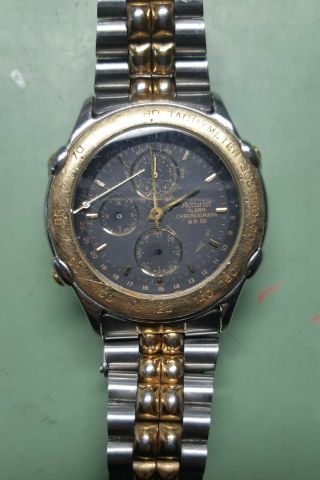 Accurist Alarm Chronograph Wr 50 Cal 6w50 Mens Watch Parts Only (non)
