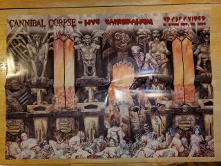 Cannibal Corpse Live Cannibalism Poster Promo 24 X 16 Inches