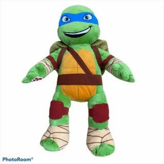 Build A Bear Teenage Mutant Ninja Turtle Leonardo Plush Green Kids Toy Stuffed