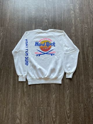 Vintage North Shore Hawaii Hard Rock Cafe World Cup Of Surfing 1989 Sweatshirt L