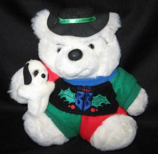 Vintage Dayton Hudson Plush Bully Bear Santa Bear W/ Tags 1990 Collectible 12 "