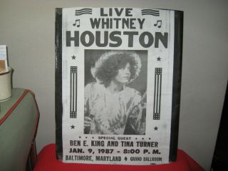 Whitney Houston Billboard Poster - Jan.  9,  1987 - Baltimore,  Maryland
