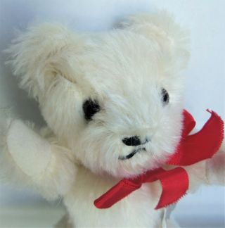 Vintage Grisly 7 " White / Ivory Mohair Bear,  Made In West Germany 400/15