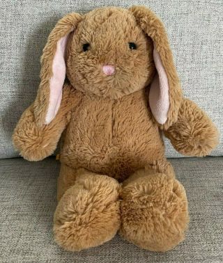 Build A Bear Bunny Rabbit Plush Tan Brown Stuffed Animal Bab Pink Nose