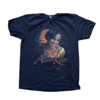 Alicia Keys With Special Guest Miguel 2013 Concert Tour T - Shirt Black Sz L