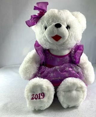 Dan Dee Snowflake Angel 20 " Teddy Bear Girl White Plush 2019 Purple/pink