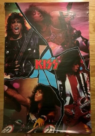 Vintage Kiss 1988 Crazy Nights Poster By Winterland Productions