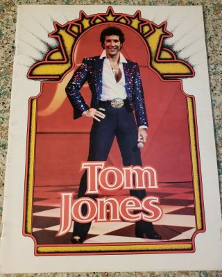 Tom Jones Autographed Souvenir Program Guide Concert 1980 Poster Color Book