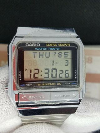 Rare Casio Vintage Digital Watch Databank Db - 310 871 90s Korea Nos Telememo Lcd