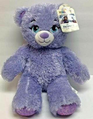 Build A Bear Anna Disney Frozen Purple Sparkle 16 " Plush Soft Toy Stuffed Tags