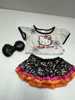 Build A Bear Hello Kitty Halloween Outfit Shirt Skirt Bow