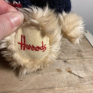 12” HARRODS PLUSH TEDDY BEAR IN UNION JACK Navy Sweater 2