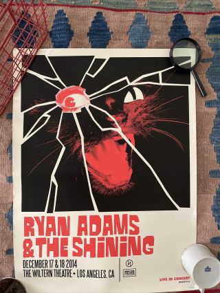 2014 Ryan Adams & The Shining Concert Poster Wiltern Theatre Los Angeles Origina
