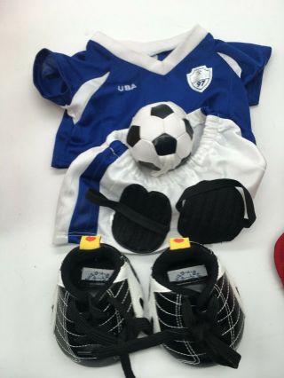 Build A Bear Clothing Accessories - Soccer Outfit With Clothes,  Ball & Knee Pads