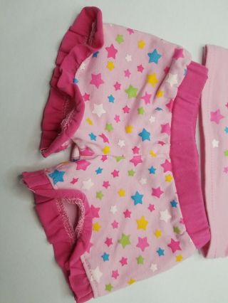 Build a Bear Hello Kitty Clothes Outfit Top Shorts Rainbow Star Print Pajamas 3