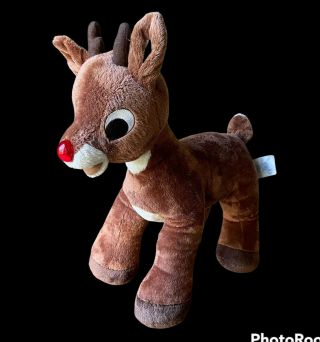 Build A Bear Rudolph Red Nose Reindeer Light Up Nose 2103 Christmas Plush
