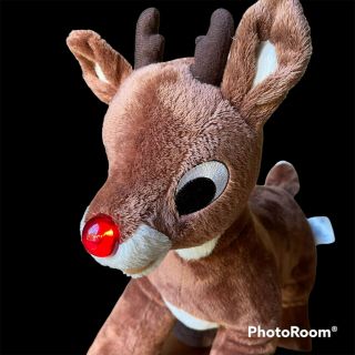 Build A Bear Rudolph Red Nose Reindeer Light Up Nose 2103 Christmas Plush 2