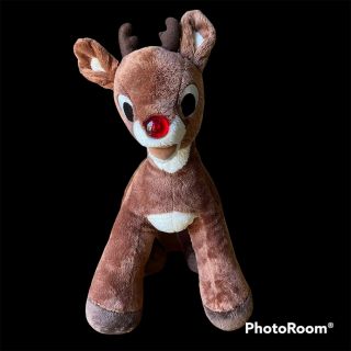Build A Bear Rudolph Red Nose Reindeer Light Up Nose 2103 Christmas Plush 3