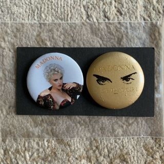Madonna Who’s That Girl Tour Japan Only Set Of Buttons Rare