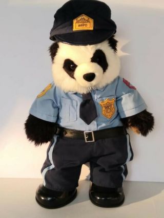 Build A Bear Panda Bear Police Officer Plush With Cop Outfit