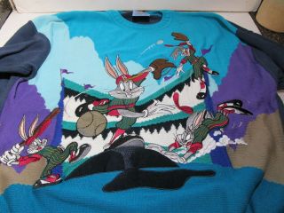 Looney Tunes Lario Numbered Limited Edition Sweater Baseball Bugs Bunny Size Xl
